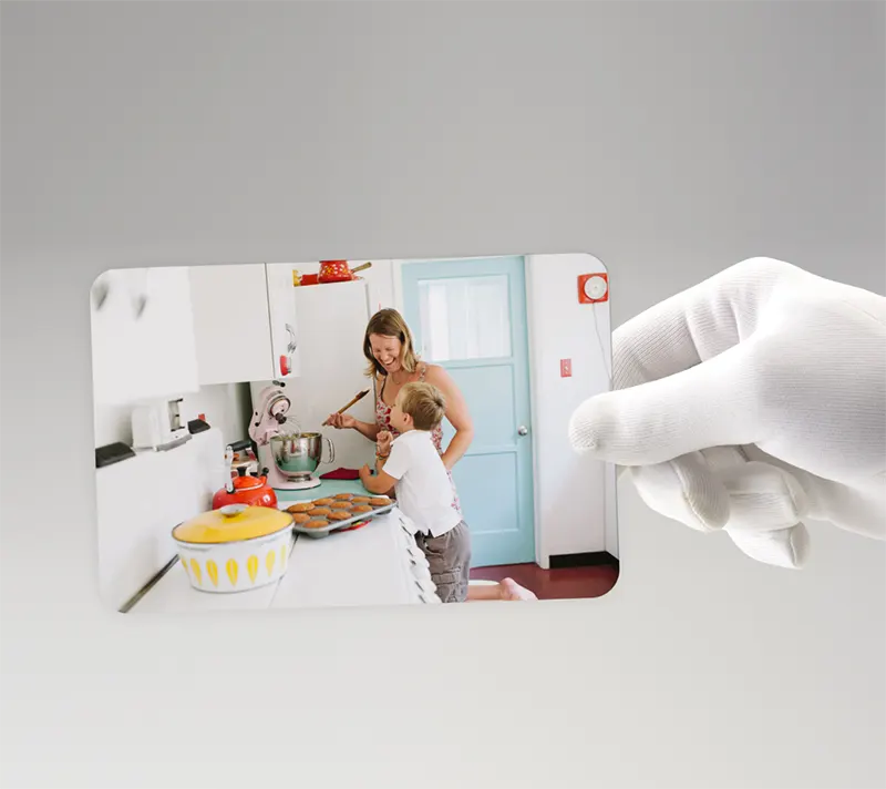 girl cooking with Mom memory