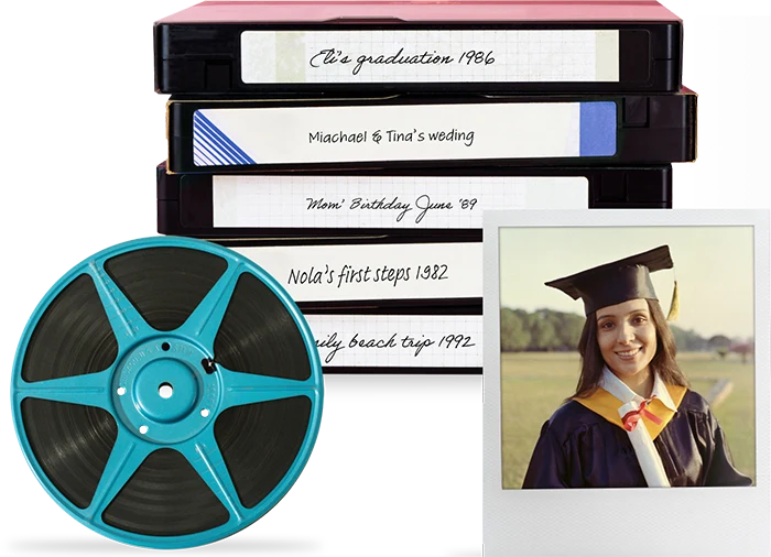 VHS tapes containing memories